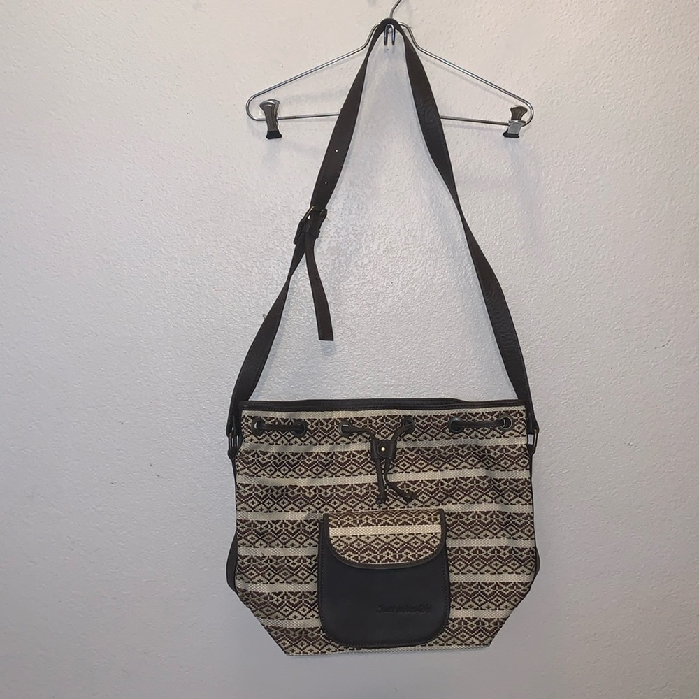 Juan Valdez Cafe Rare Leather Hand Crafted Embroidered Mexican Style Handbag